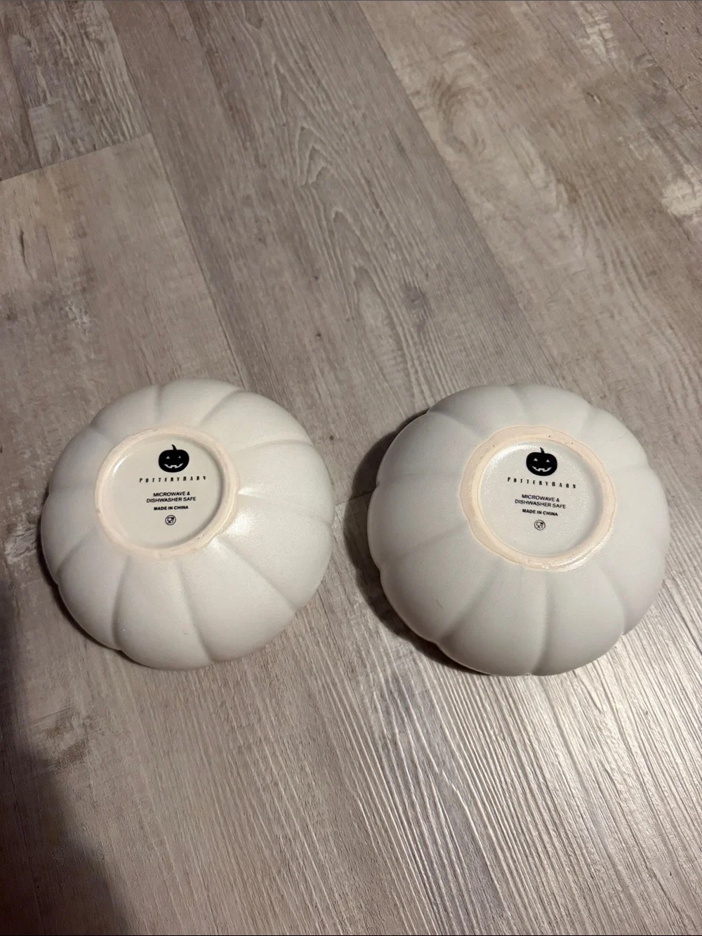 Pottery barn pumpkin bowl set of two
